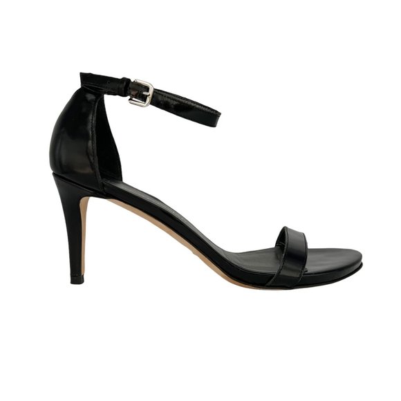 Stuart Weitzman Nudistsong Ankle Strap Patent Leather Stiletto Sandal Heels 7.5 - Picture 12 of 13